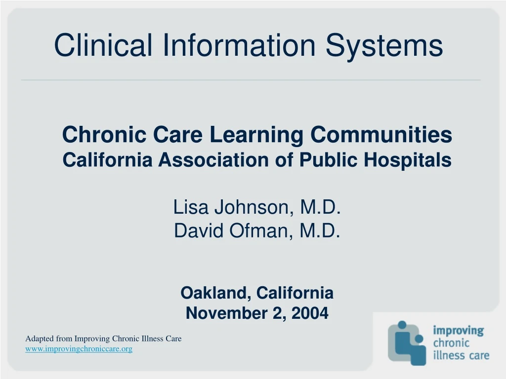 clinical information systems