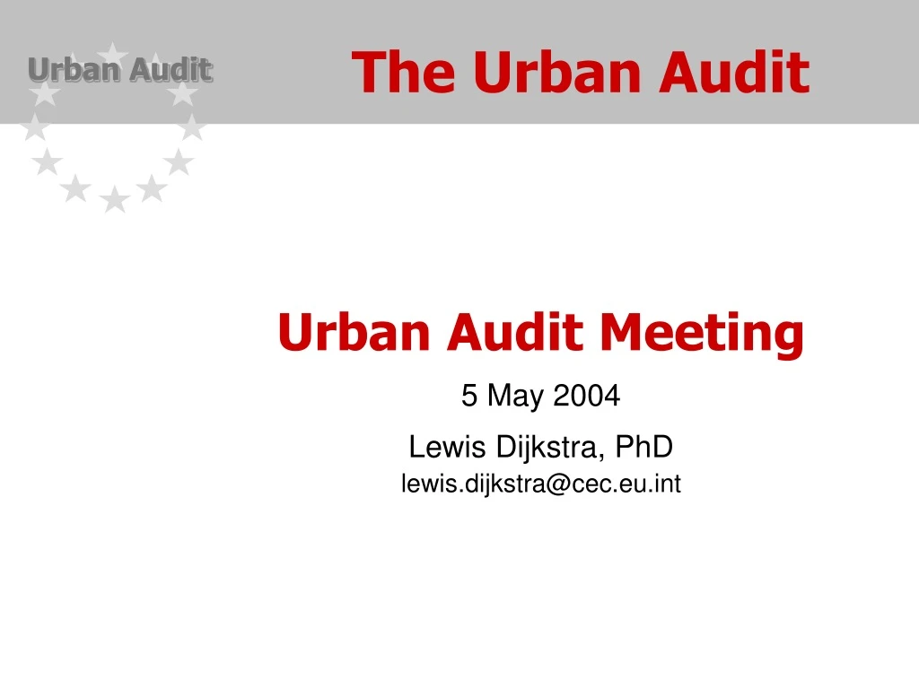 the urban audit