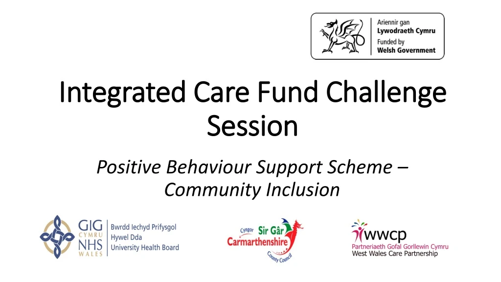 integrated care fund challenge session