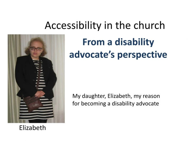 Accessibility in the church