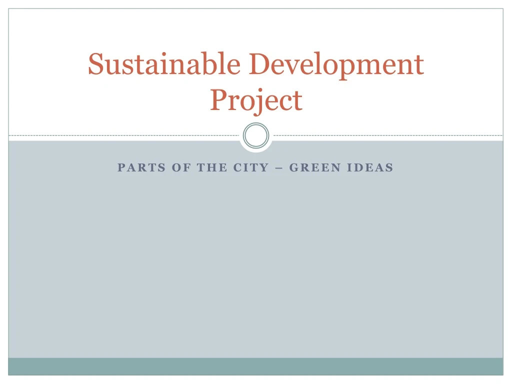 sustainable development project