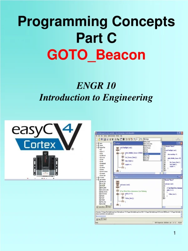 Programming Concepts Part C GOTO_Beacon ENGR 10 Introduction to Engineering