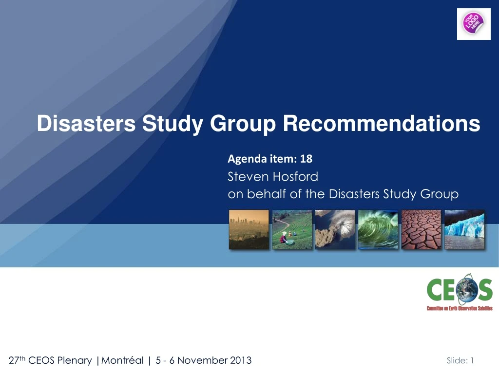 disasters study group recommendations