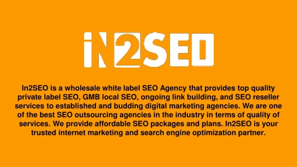 in2seo is a wholesale white label seo agency that