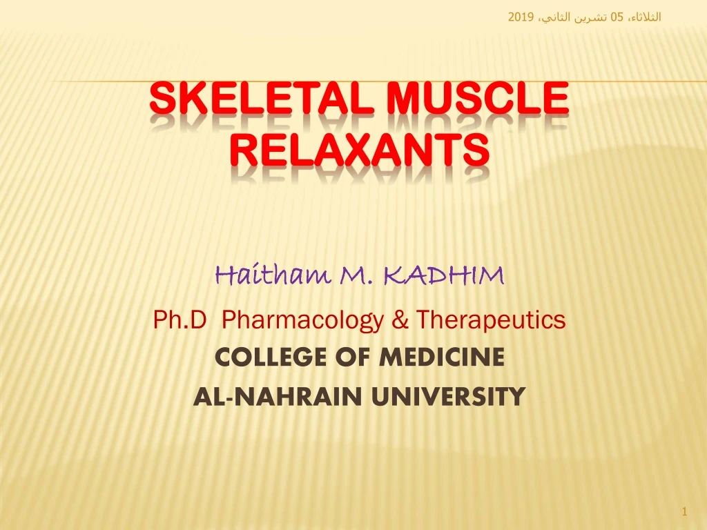 skeletal muscle relaxants