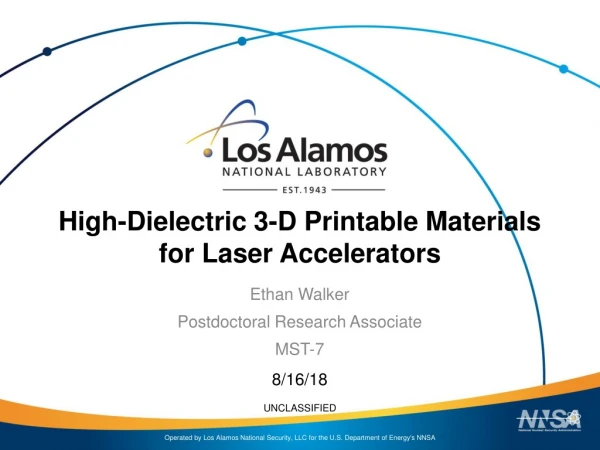 High-Dielectric 3-D Printable Materials for Laser Accelerators