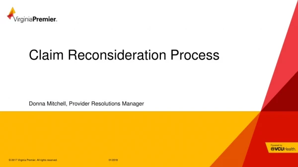 Claim Reconsideration Process
