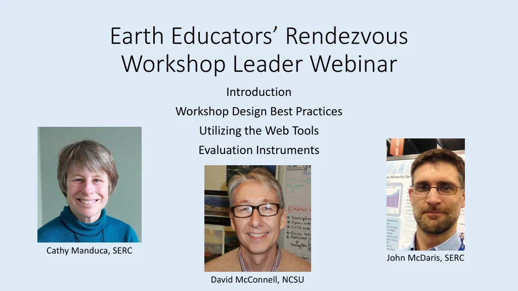 earth educators rendezvous workshop leader webinar