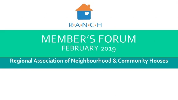 Member’s forum February 2019