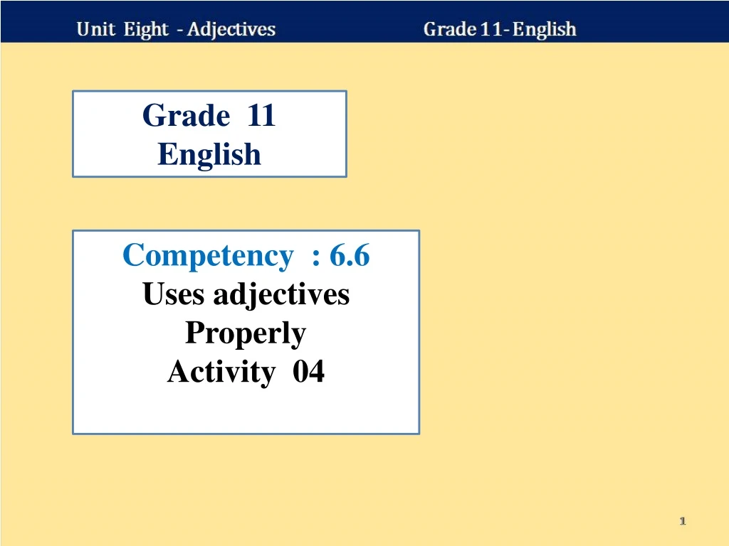 grade 11 english