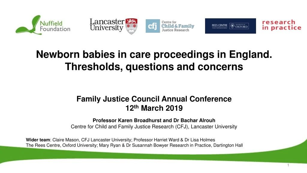 newborn babies in care proceedings in england
