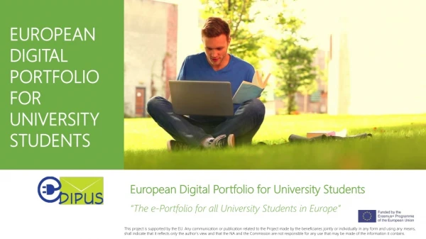 EUROPEAN DIGITAL PORTFOLIO FOR UNIVERSITY STUDENTS