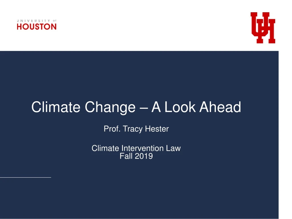 climate change a look ahead