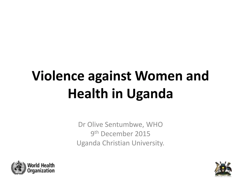 violence against women and health in uganda