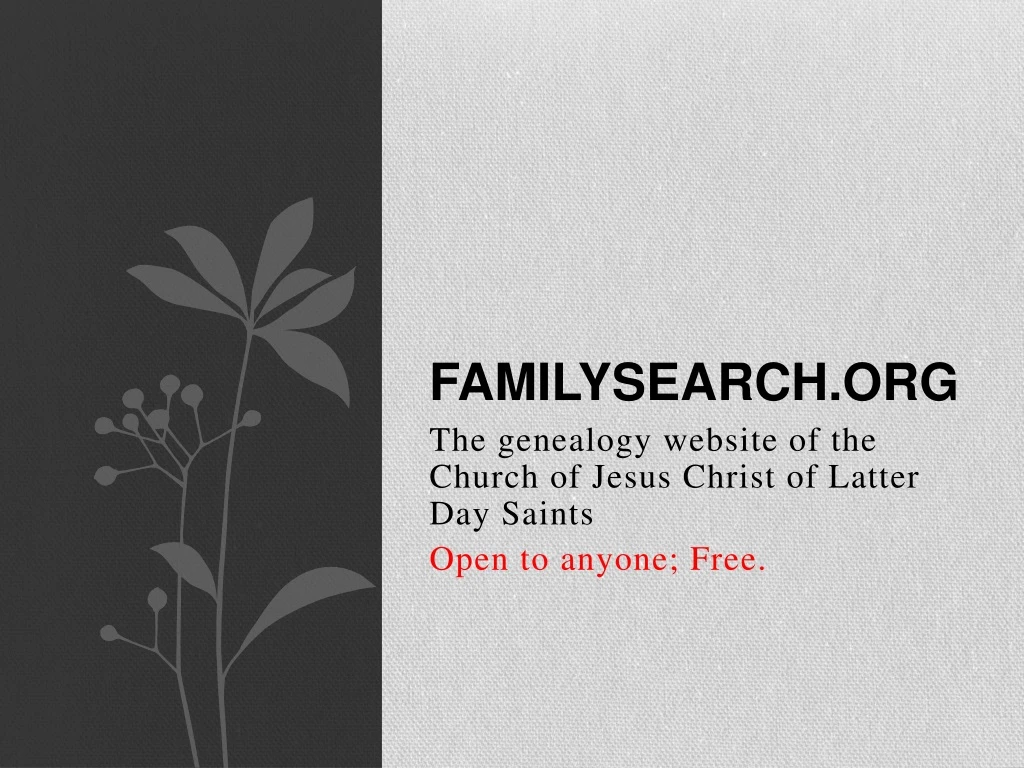 familysearch org