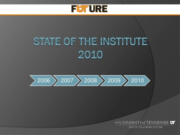 State of the Institute 2010
