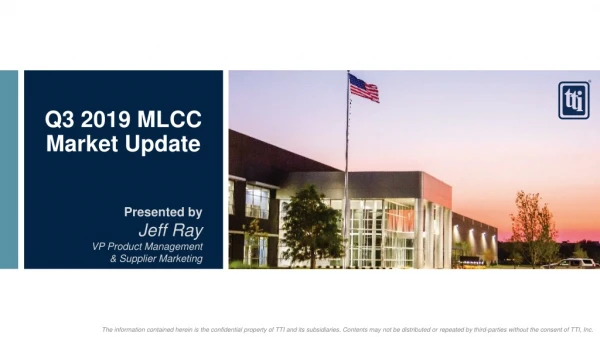 Q3 2019 MLCC Market Update