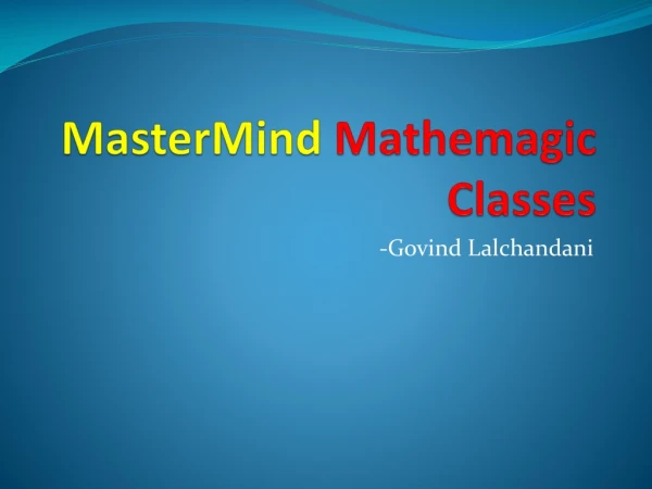 MasterMind Mathemagic Classes
