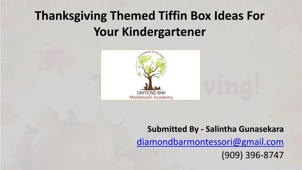 thanksgiving themed tiffin box ideas for your kindergartener