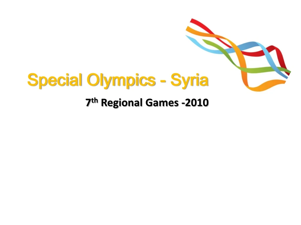 special olympics syria