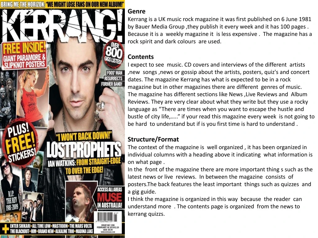 genre kerrang is a uk music rock magazine