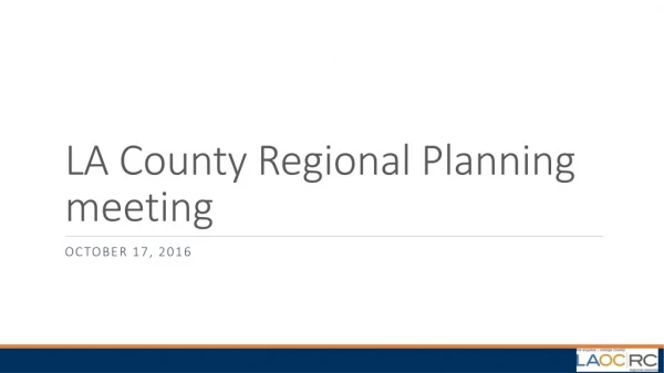 LA County Regional Planning meeting