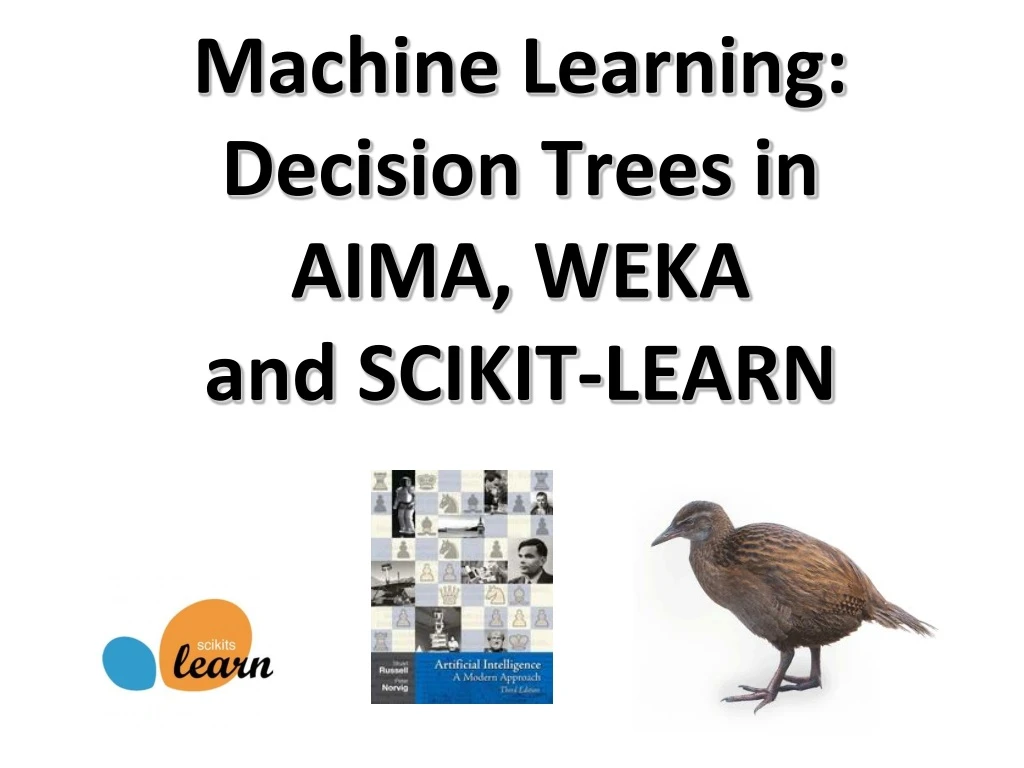 machine learning decision trees in aima weka and scikit learn