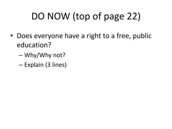 DO NOW (top of page 22)