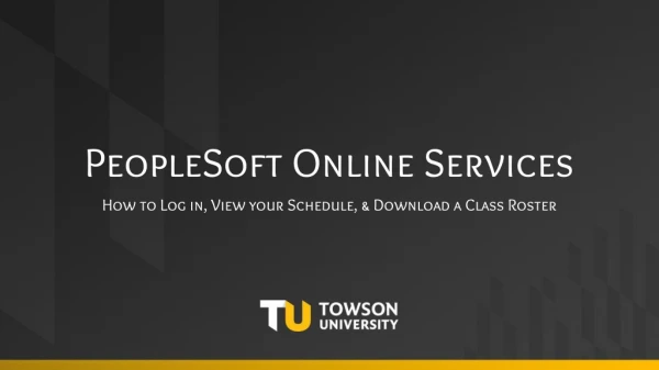 PeopleSoft Online Services