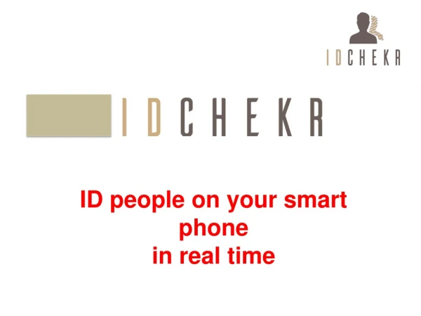 ID people on your smart phone in real time