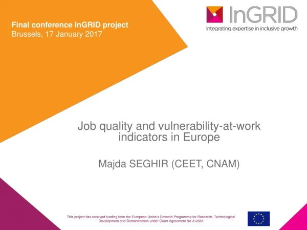 Final conference InGRID project Brussels, 17 January 2017