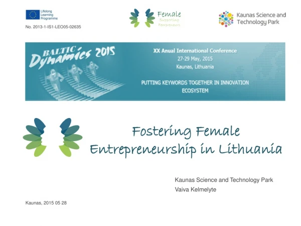 Fostering Female Entrepreneurship in Lithuania