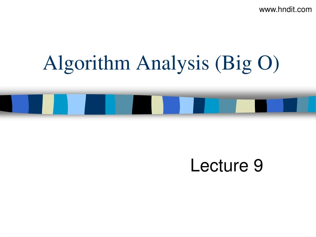 algorithm analysis big o