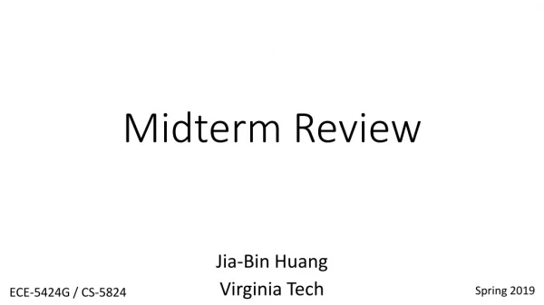 Midterm Review