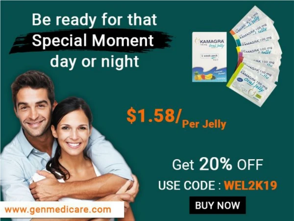 Why Buy Kamagra Oral Jelly 100mg from GenMedicare