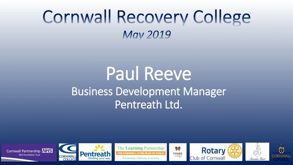 cornwall recovery college may 2019