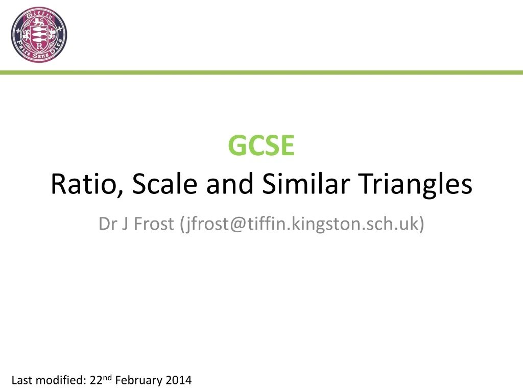 gcse ratio scale and similar triangles