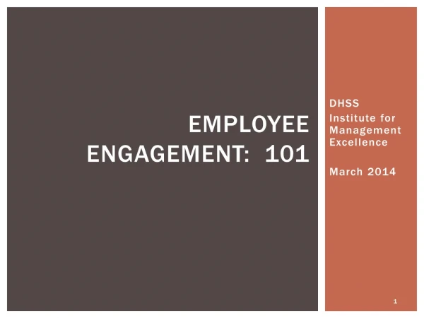 Employee Engagement: 101