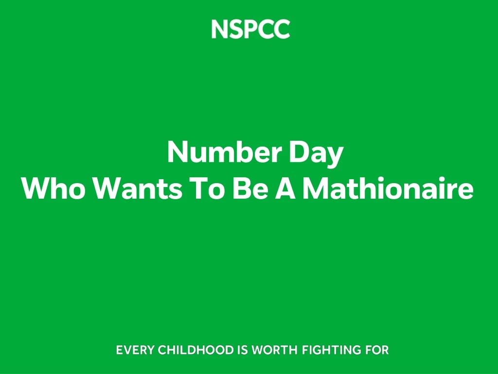 number day who wants to be a mathionaire