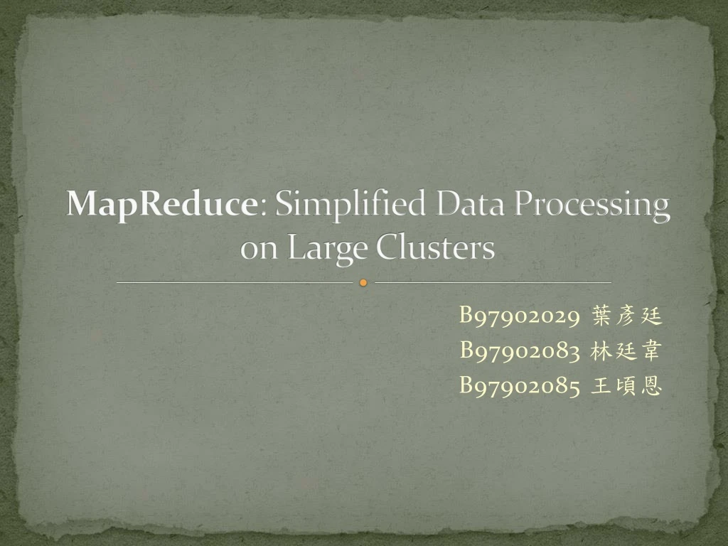 mapreduce simplified data processing on large clusters