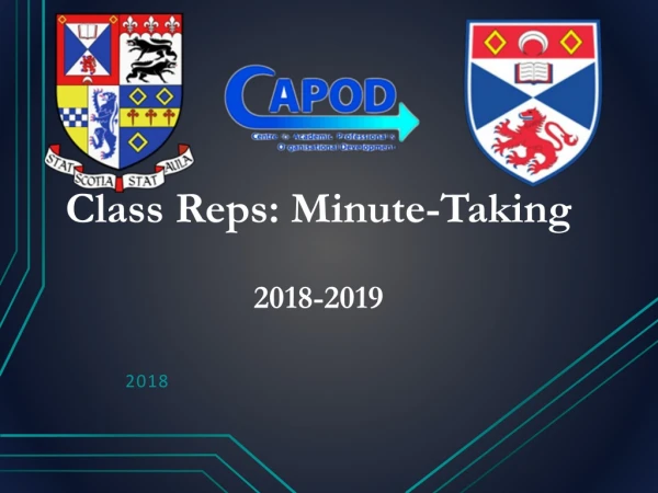 Class Reps: Minute-Taking 2018-2019