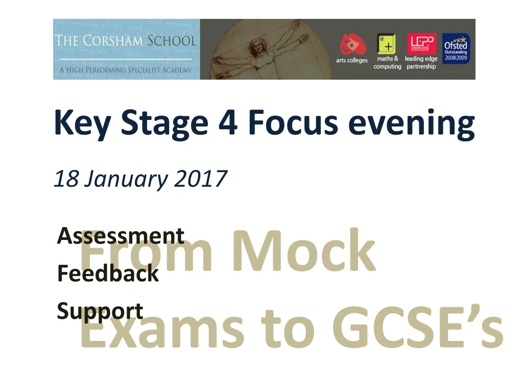 key stage 4 focus evening 18 january 2017