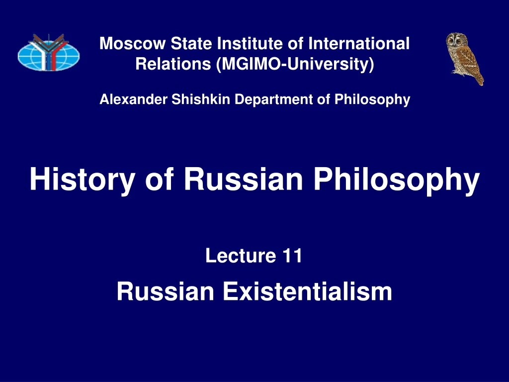 history of russian philosophy