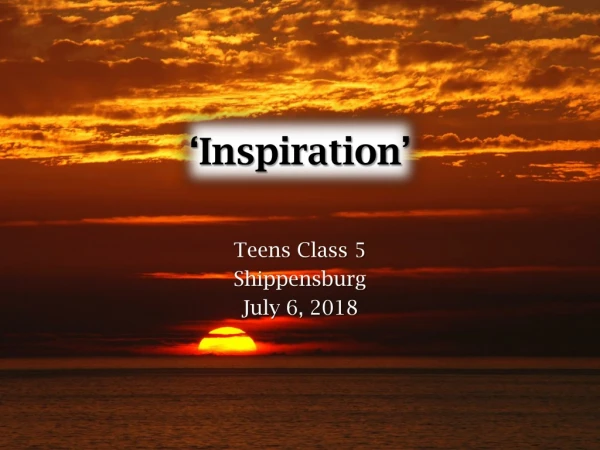 ‘Inspiration’