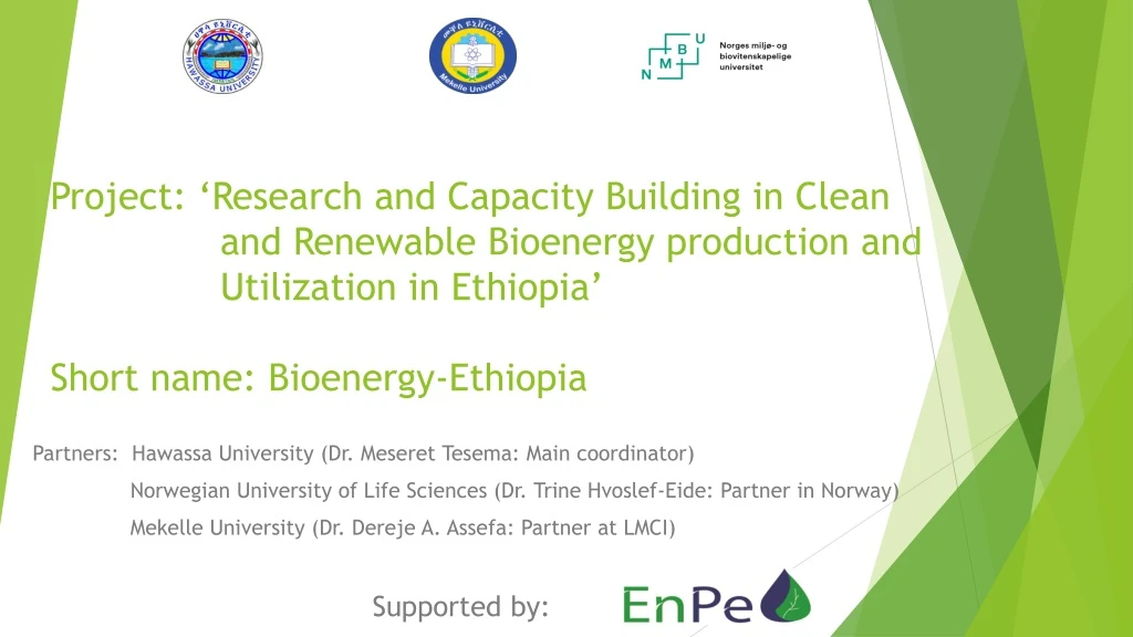 project research and capacity building in clean
