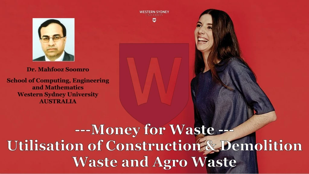 money for waste utilisation of construction demolition waste and agro waste