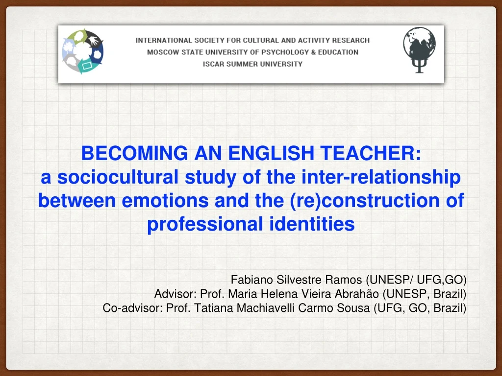 becoming an english teacher a sociocultural study