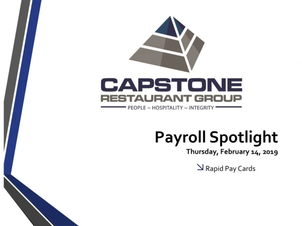 Payroll Spotlight Thursday, February 14, 2019