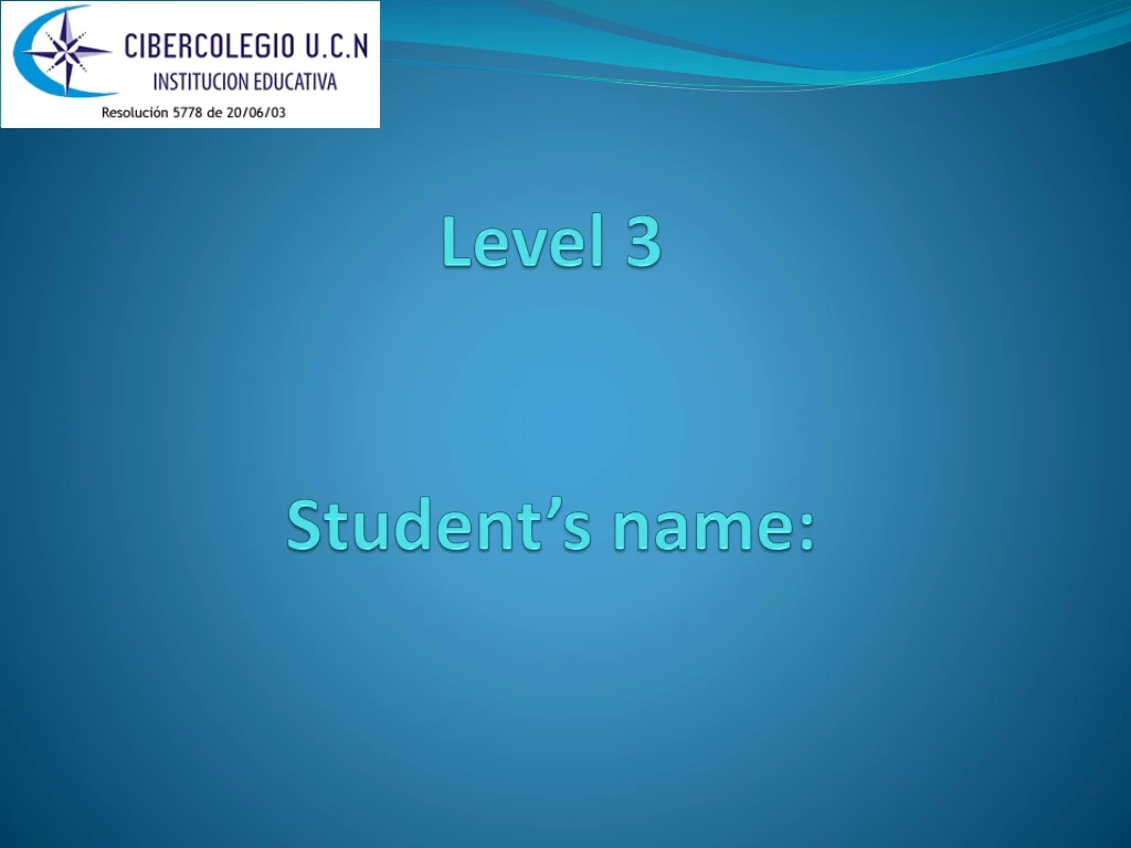 level 3 student s name