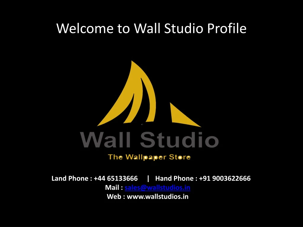 welcome to wall studio profile